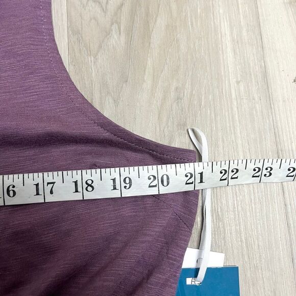 Market & Spruce Jumpsuit Women's XXL Paulie Slub Purple30 Waist Tie Cropped NWT - Picture 8 of 9